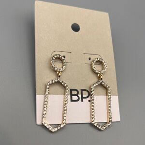 bp Gold and Silver Hexagon Earrings